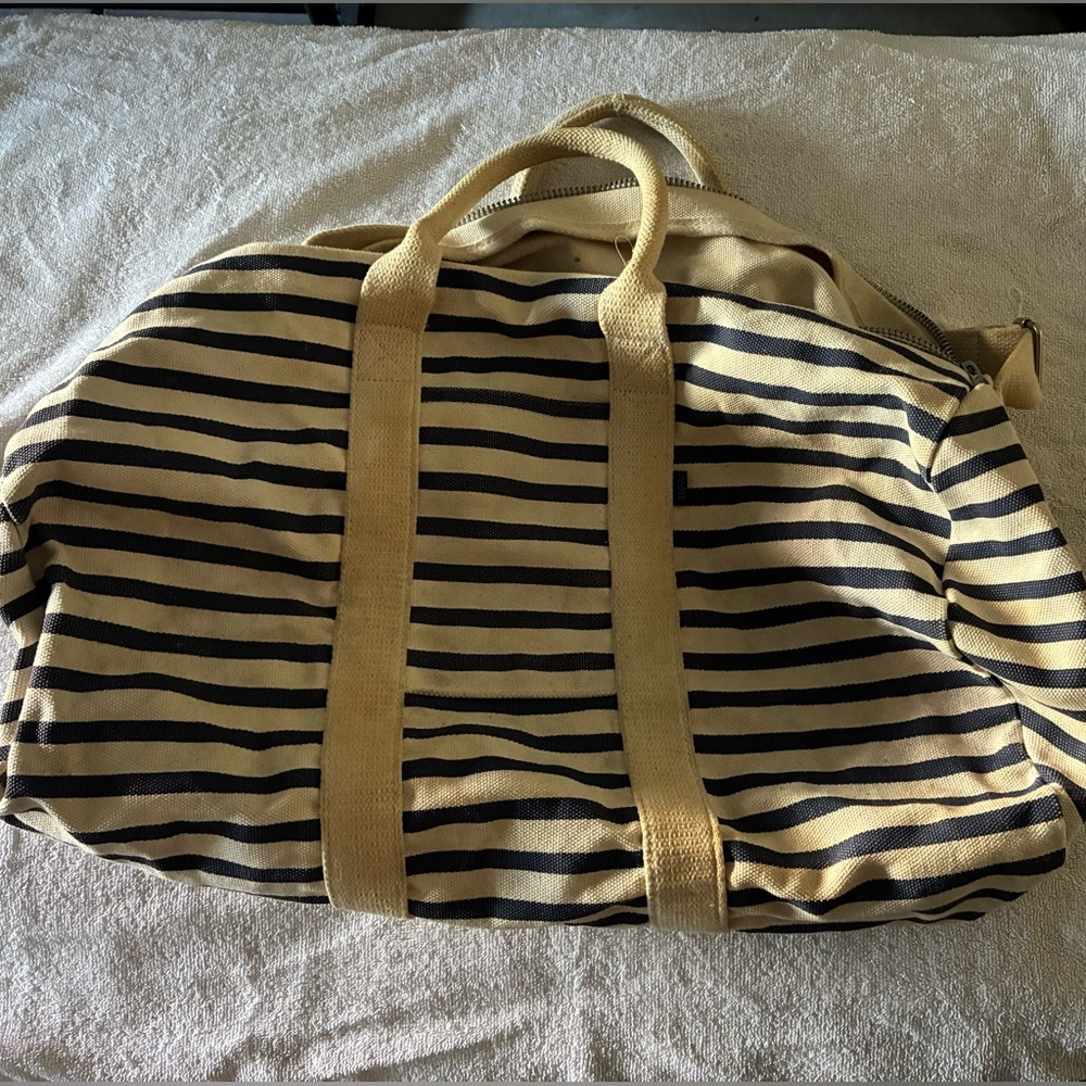 Baggu Navy Striped Duffle